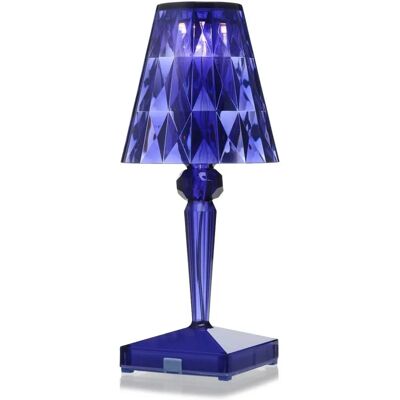 Lampe LED rechargeable bleue Kartell - Battery - Publicité Lampe LED rechargeable bleue Kartell - Battery - Publicité