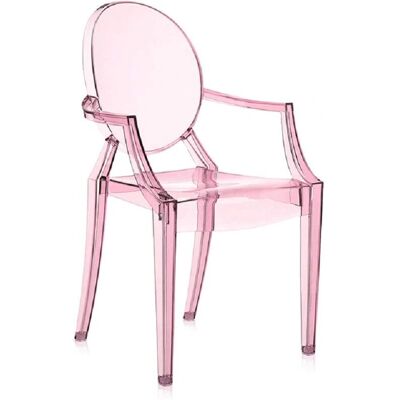 Chaise enfant Lou Lou Ghost de Kartell - Rose, Transparent - 39x37x63cm - Publicité Chaise enfant Lou Lou Ghost de Kartell - Rose, Transparent - 39x37x63cm - Publicité