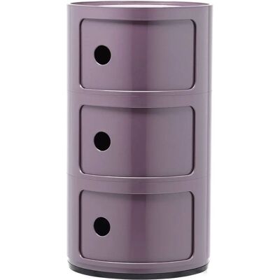 Kartell Componibili Szafka na przechowywanie - Fioletowa - 3 Sekcje Kartell Componibili Szafka na przechowywanie - Fioletowa - 3 Sekcje