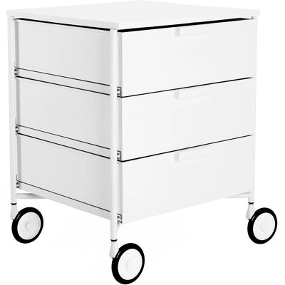 Armoire de rangement mobile Kartell - 3 tiroirs - Blanc - Design modernisé - Publicité Armoire de rangement mobile Kartell - 3 tiroirs - Blanc - Design modernisé - Publicité