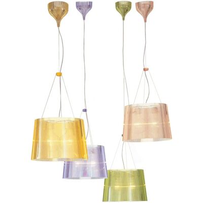 Kartell Gè Pendelleuchte rosa transparent - Designer Ferruccio Laviani Kartell Gè Pendelleuchte rosa transparent - Designer Ferruccio Laviani