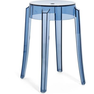 Kartell 04897Z4 Transparenter Blauer Hocker - Esshocker Kartell 04897Z4 Transparenter Blauer Hocker - Esshocker