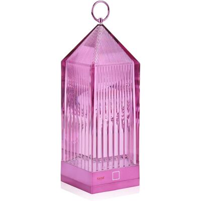 Kartell - Lampe extérieure sans fil rechargeable - Rose - PMMA recyclé - Designer Fabio Novembre - Publicité Kartell - Lampe extérieure sans fil rechargeable - Rose - PMMA recyclé - Designer Fabio Novembre - Publicité