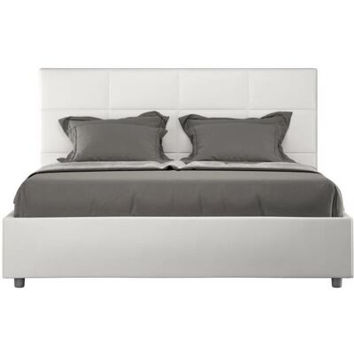 Lit queen size Mika - Tête de lit rembourrée - Fabriqué en Italie - Publicité Lit queen size Mika - Tête de lit rembourrée - Fabriqué en Italie - Publicité