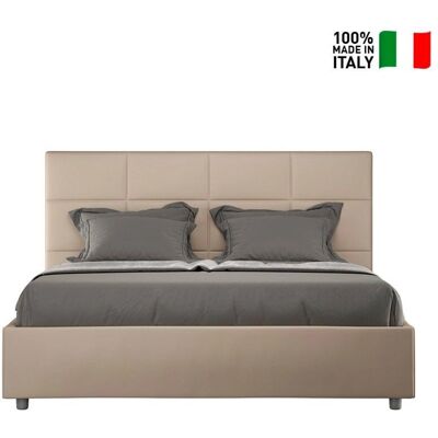 Cama doble Mika con almacenamiento - Estilo moderno Cama doble Mika con almacenamiento - Estilo moderno