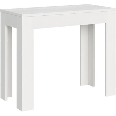 Ityhome Console Extensible Blanche 90x42/198cm - Publicité Ityhome Console Extensible Blanche 90x42/198cm - Publicité