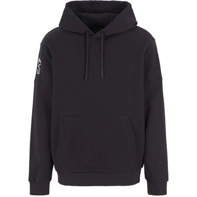 Pull à capuche noir EA7 Emporio Armani - Pull - Publicité Pull à capuche noir EA7 Emporio Armani - Pull - Publicité