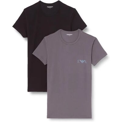 Emporio Armani 2-Pak Lounge Crew T-Shirt - Sort/Magnet - L - T-Shirt Emporio Armani 2-Pak Lounge Crew T-Shirt - Sort/Magnet - L - T-Shirt
