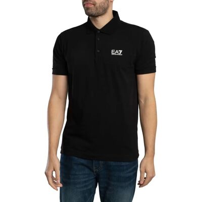 EA7 Camisa Polo Preta - Roupa Casual Esportiva EA7 Camisa Polo Preta - Roupa Casual Esportiva