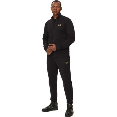 EA7 Black Tracksuit - Casual Cotton Long Sleeve EA7 Black Tracksuit - Casual Cotton Long Sleeve