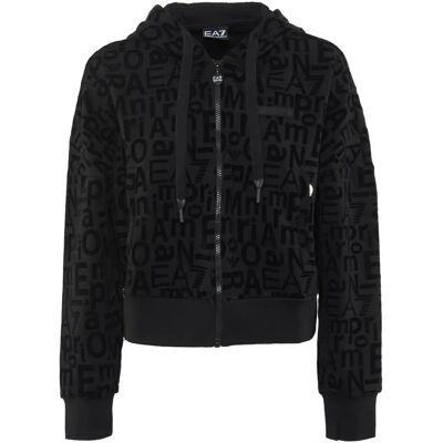 Μαύρο φούτερ με κουκούλα EA7 Emporio Armani - Φούτερ Μαύρο φούτερ με κουκούλα EA7 Emporio Armani - Φούτερ