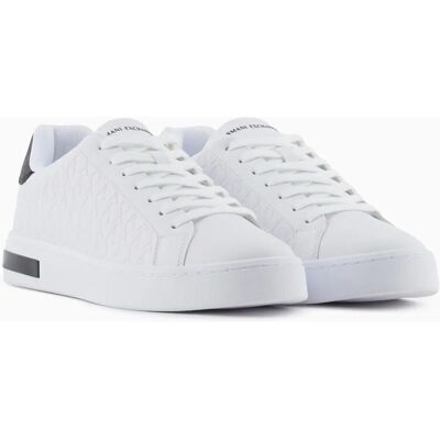 Armani Exchange XM000140AF11916M0028 Λευκά μονογράμματα παπούτσια - Sneakers Armani Exchange XM000140AF11916M0028 Λευκά μονογράμματα παπούτσια - Sneakers