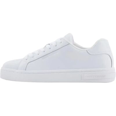 Armani Exchange XW000295AF11912U0002 Białe skórzane trampki - Buty Armani Exchange XW000295AF11912U0002 Białe skórzane trampki - Buty