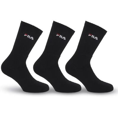 FILA - UNISEX CREW TENNIS FULL TERRY SOCKS - Schwarz - Socken FILA - UNISEX CREW TENNIS FULL TERRY SOCKS - Schwarz - Socken