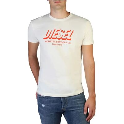 Diesel A5 Vit Smal Passform T-shirt - Casual Kläder Diesel A5 Vit Smal Passform T-shirt - Casual Kläder