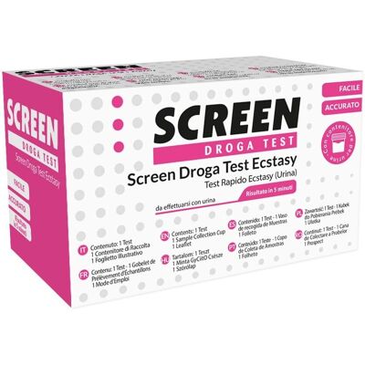 Screen Italia Ecstasy Kit di Test delle Droghe - Rilevamento Droghe Screen Italia Ecstasy Kit di Test delle Droghe - Rilevamento Droghe