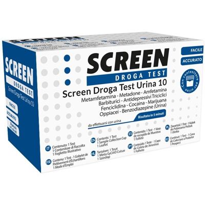 Screen Pharma Test Droghe - 10 Sostanze Contenitore Urina Screen Pharma Test Droghe - 10 Sostanze Contenitore Urina