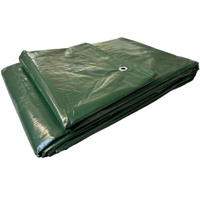 EACOMMERCE - Telone Occhiellato 3x2 m - Verde - Tarpaulin EACOMMERCE - Telone Occhiellato 3x2 m - Verde - Tarpaulin