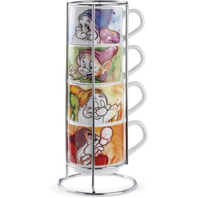 Egan 133002 Ensemble de 4 Tasses à Café Multicolores - Type de Café Egan 133002 Ensemble de 4 Tasses à Café Multicolores - Type de Café