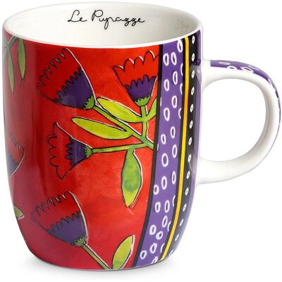 Egan Mug en Céramique Le Pupazze - Rouge - 460ml - Mug Egan Mug en Céramique Le Pupazze - Rouge - 460ml - Mug