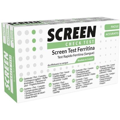 Test Rapido Ferritina di Screen Pharma - Carenza di Ferro - Diagnostica in vitro Test Rapido Ferritina di Screen Pharma - Carenza di Ferro - Diagnostica in vitro