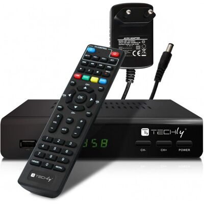 Techly IDATA TV-DT2MB - Ricevitore Full HD DVB-T/T2, Telecomando universale Techly IDATA TV-DT2MB - Ricevitore Full HD DVB-T/T2, Telecomando universale