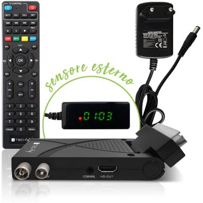 Techly IDATA TV-DT2SCA Decodificatore TV - Full HD - Nero Techly IDATA TV-DT2SCA Decodificatore TV - Full HD - Nero