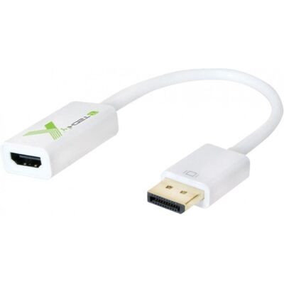 Techly DisplayPort HDMI Adapter - 4K 30Hz - White Techly DisplayPort HDMI Adapter - 4K 30Hz - White