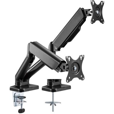 Support moniteur Techly ICA-LCD 462B - Double, Noir, 32" - Publicité Support moniteur Techly ICA-LCD 462B - Double, Noir, 32" - Publicité