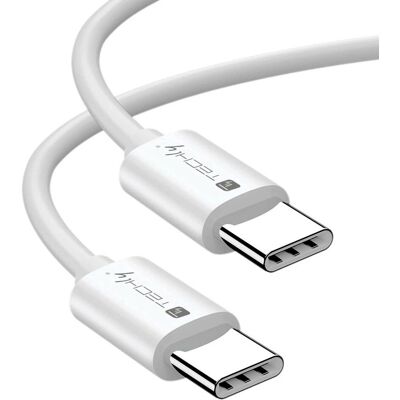 Techly USB C Kabel - 1m, Weiß, USB4 Gen 3x2, 40 Gbps Techly USB C Kabel - 1m, Weiß, USB4 Gen 3x2, 40 Gbps