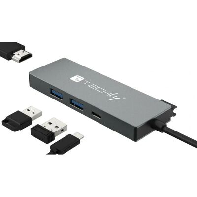 Techly IUSB32C-HUB4HPD - USB-Hub und Dockingstation Techly IUSB32C-HUB4HPD - USB-Hub und Dockingstation