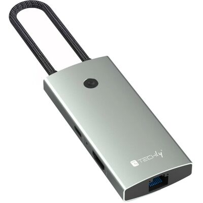 Techly Hub USB-C 6-in-1 - USB-Hub & Dockingstation Techly Hub USB-C 6-in-1 - USB-Hub & Dockingstation