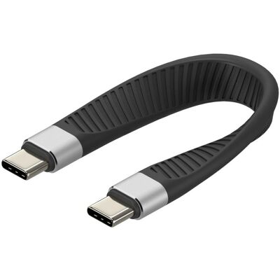 Techly ICOC-USBC-FL-U4 USB Kabel - 12,4cm - Schwarz - USB 4 Typ-C Techly ICOC-USBC-FL-U4 USB Kabel - 12,4cm - Schwarz - USB 4 Typ-C