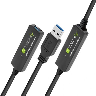 Techly USB-Kabel - 20m USB 3.2 Gen 1 Schwarz Techly USB-Kabel - 20m USB 3.2 Gen 1 Schwarz
