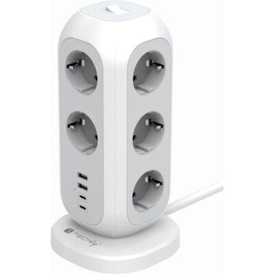 Techly - IUPS-PCP-TOWER01 - 11 prese - USB-A 2 - USB-C 2 Techly - IUPS-PCP-TOWER01 - 11 prese - USB-A 2 - USB-C 2
