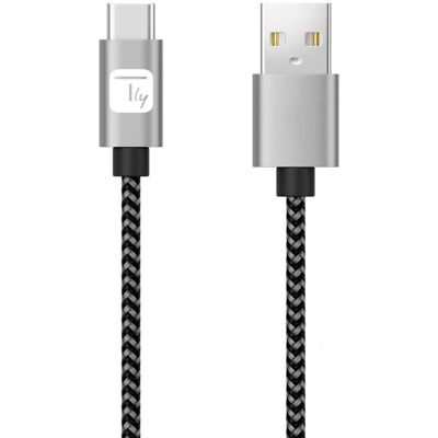Câble USB Techly MU2AC-005-AL - Noir, Gris - USB 2.0 0,5m Câble USB Techly MU2AC-005-AL - Noir, Gris - USB 2.0 0,5m