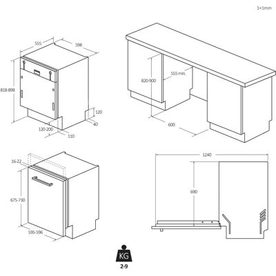 Candy CI3E6L0W - Inox - Lave-vaisselle Candy CI3E6L0W - Inox - Lave-vaisselle