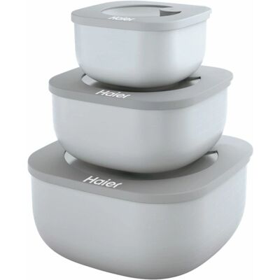 Ensemble gris Haier HAGSM4080 - Set de rangement alimentaire Ensemble gris Haier HAGSM4080 - Set de rangement alimentaire