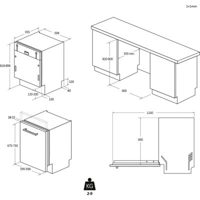 Haier XI 4A4M4PB - totalmente incorporato - Lavastoviglie Haier XI 4A4M4PB - totalmente incorporato - Lavastoviglie
