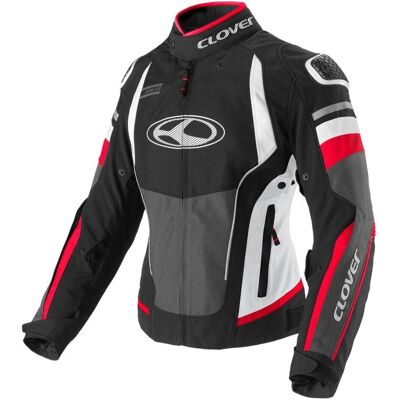 Clover - AIRBLADE 5 LADY - Bianco Rosso Nero - Motorcycle Jacket Clover - AIRBLADE 5 LADY - Bianco Rosso Nero - Motorcycle Jacket