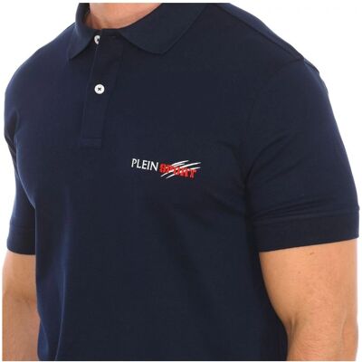 Plein Sport Marineblauw Polo - Korte Mouwen - Slank Fit Plein Sport Marineblauw Polo - Korte Mouwen - Slank Fit