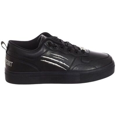 Plein Sport Sips1511 Black Leather Sports Shoes - Sports Shoes Plein Sport Sips1511 Black Leather Sports Shoes - Sports Shoes