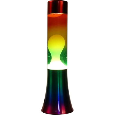 i-Total Regenbogen Lava Lampe - 30cm - Glas/Aluminium - 25W i-Total Regenbogen Lava Lampe - 30cm - Glas/Aluminium - 25W