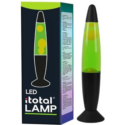 iTotal XL Lavalampe - Grünes Licht, Weißes Wachs, Schwarzer Sockel iTotal XL Lavalampe - Grünes Licht, Weißes Wachs, Schwarzer Sockel