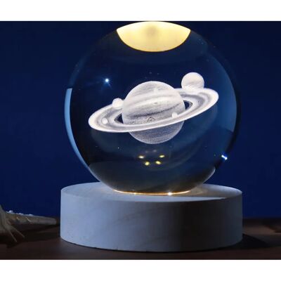 Lampe Sphère Saturne de Total Juggling - Boule de Cristal Grande - Publicité Lampe Sphère Saturne de Total Juggling - Boule de Cristal Grande - Publicité