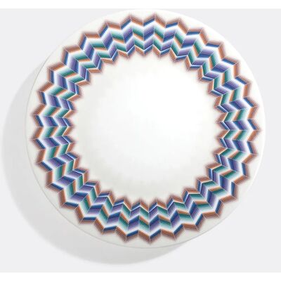 Missoni Home Jarris Zig Zag Piattino Caricatore - Blu/Marrone - Piattino Missoni Home Jarris Zig Zag Piattino Caricatore - Blu/Marrone - Piattino