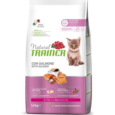 Natural Trainer - Zalm Kitten Voeding 1,5kg Natural Trainer - Zalm Kitten Voeding 1,5kg