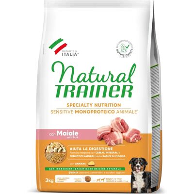 Natural Trainer Fläskkött Hundmat - Känslig, Glutenfri, Medelstor/Stor Natural Trainer Fläskkött Hundmat - Känslig, Glutenfri, Medelstor/Stor