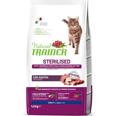 Natural Trainer Eend Kat Gesteriliseerd - Complete Droogvoer voor Katten Ouder dan 1 Jaar Natural Trainer Eend Kat Gesteriliseerd - Complete Droogvoer voor Katten Ouder dan 1 Jaar