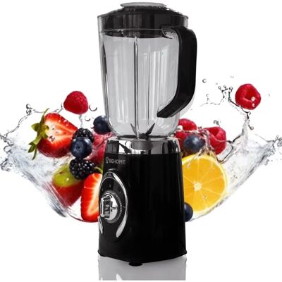 BEHOME BL500 - Frullatore con bicchiere in plastica da 1,25L - 500W con luce LED BEHOME BL500 - Frullatore con bicchiere in plastica da 1,25L - 500W con luce LED